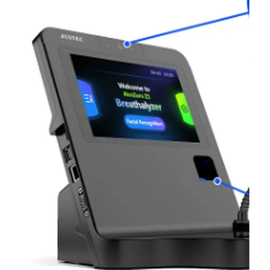 AlcoblowPro Z5 zero-contact terminal with facial and fingerprint recognition